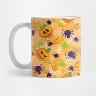 Halloween Spider Pumpkin Orange Mug